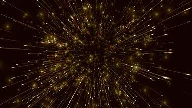 4K金色大气佛光粒子光线散发发射背景视频的预览图